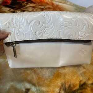Elegant Embossed White Women's Clutch Bag